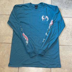 blue koi fish long sleeve